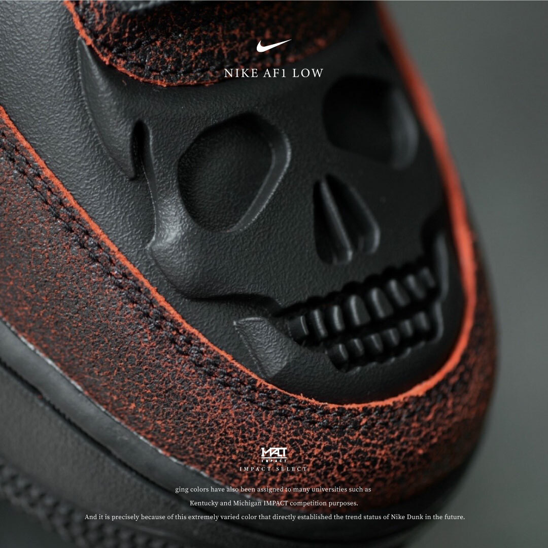 Nike AF1 Low 萬聖骷髏 黑紅 2024萬聖節限定 HV2016-001
