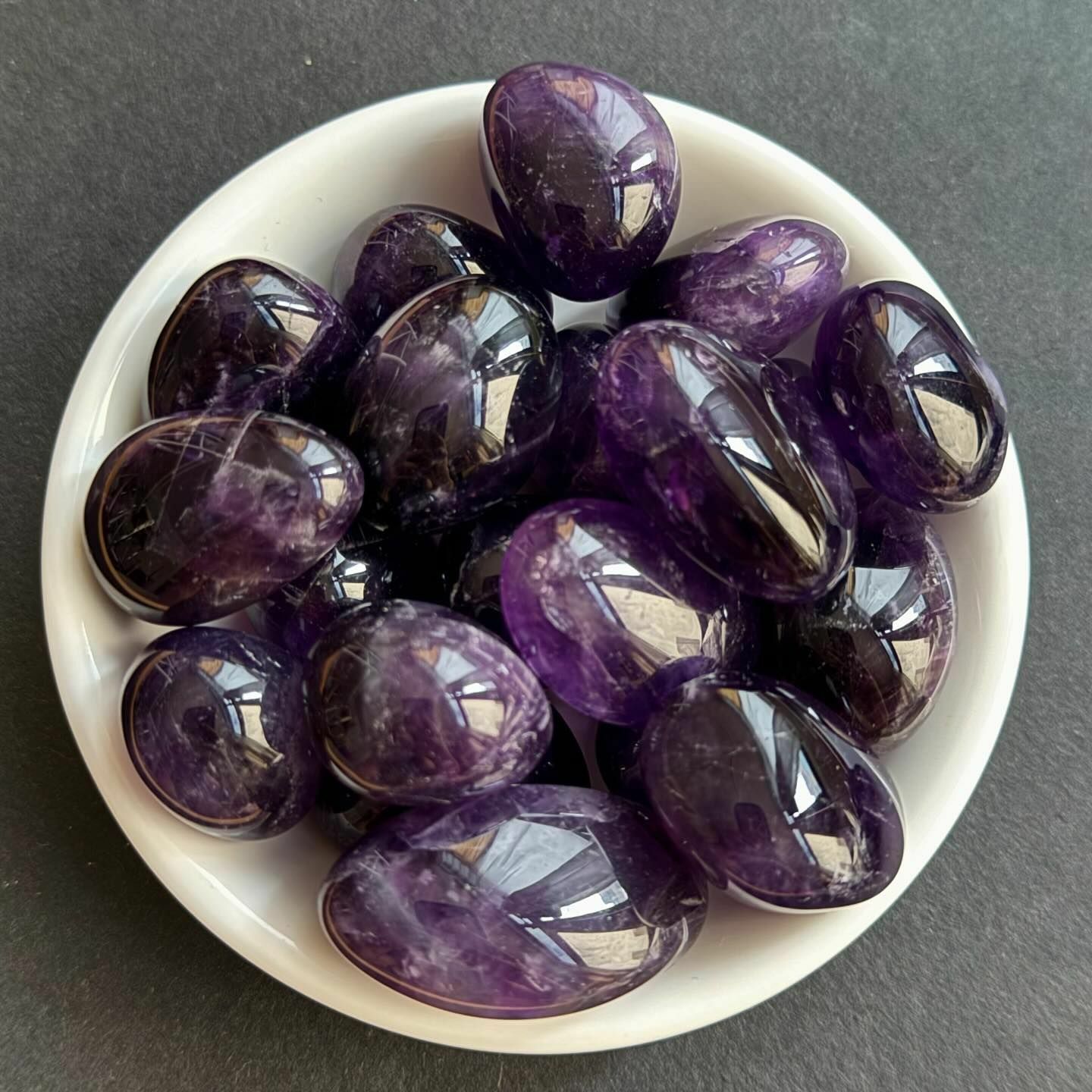 [原石] 烏拉圭紫水晶 水晶滾石