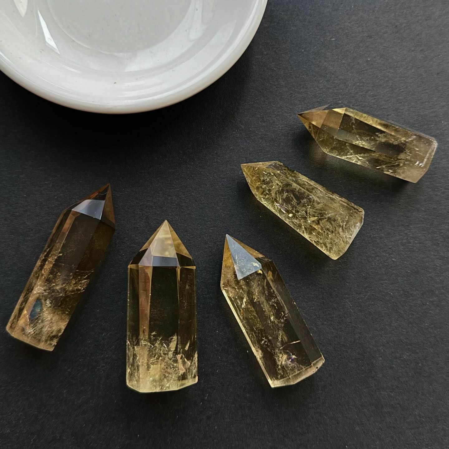 [原石] 黃水晶柱 水晶柱 每根都有彩虹