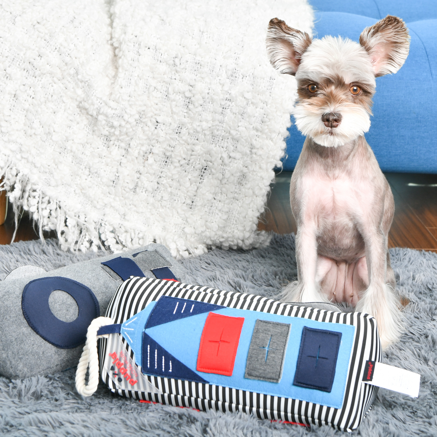 PUPPIA 嗅覺訓練玩具長方形 (灰色, 間條紋) (F) (NT1873)