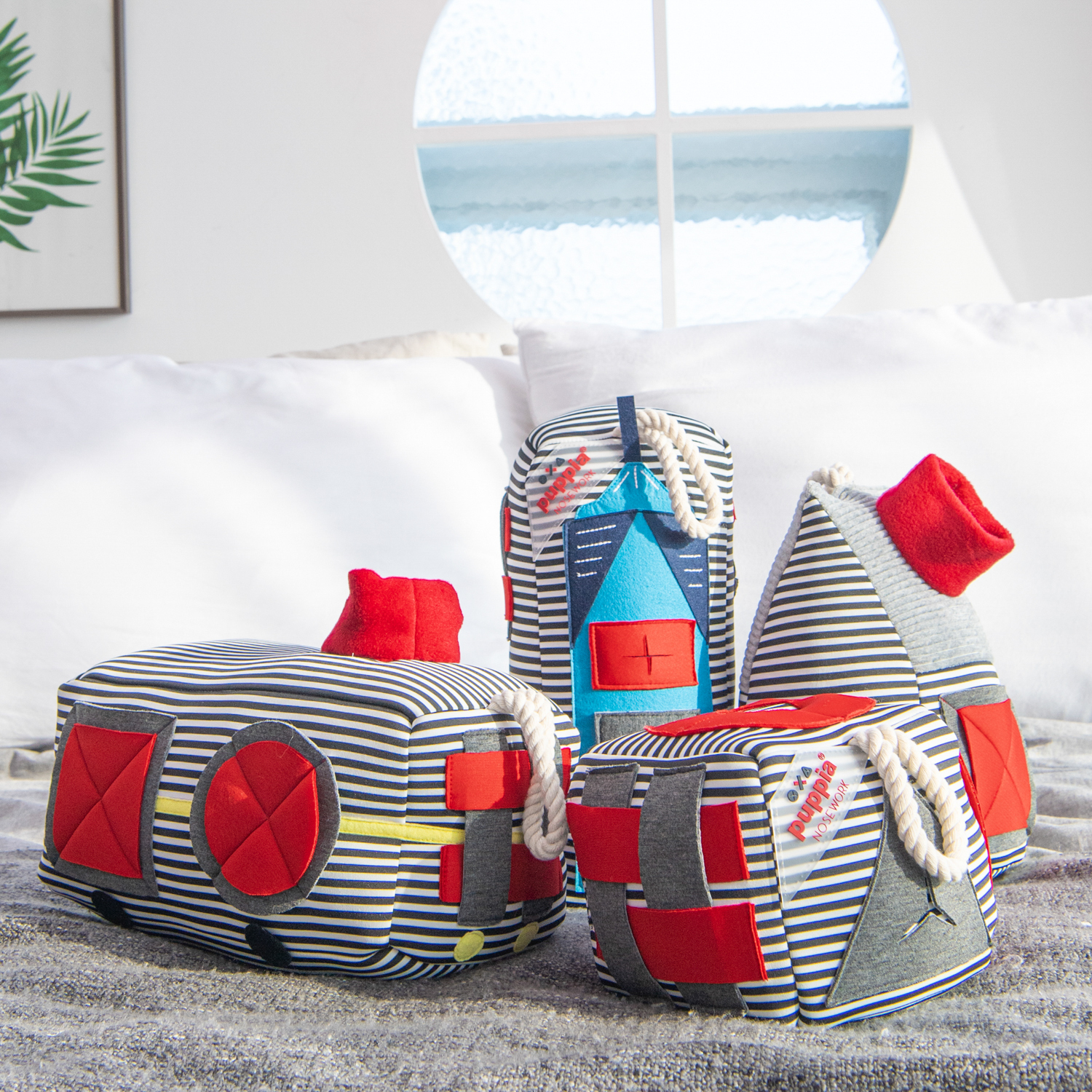 PUPPIA 嗅覺訓練玩具長方形 (灰色, 間條紋) (F) (NT1873)