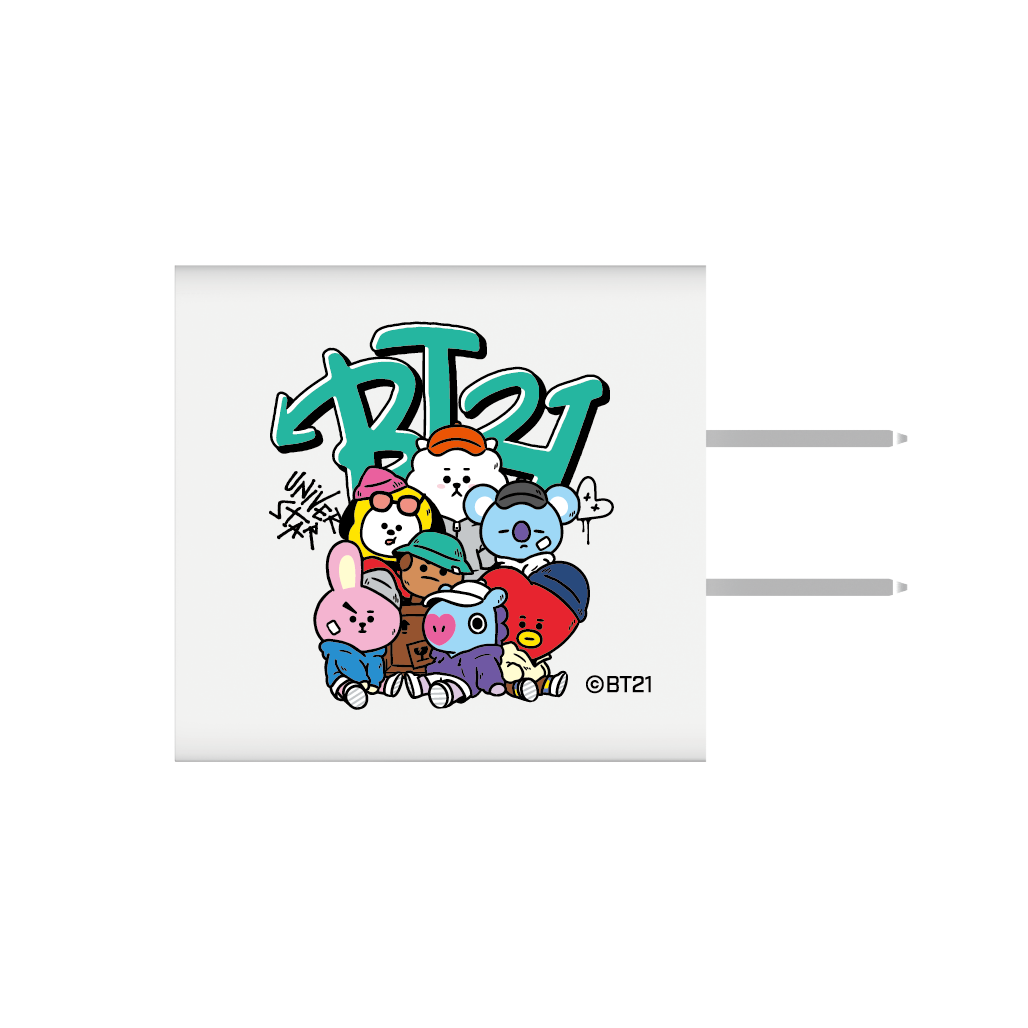 宇宙明星BT21 / 30W 雙孔快速PD電源供應器 - 街頭