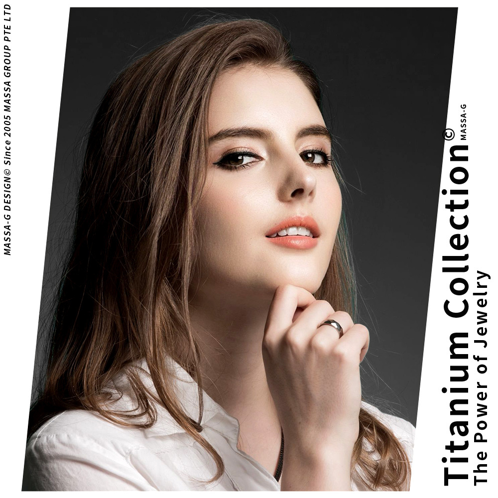 MASSA-G DECO系列 純鈦系列【菱格經典】鈦金女戒