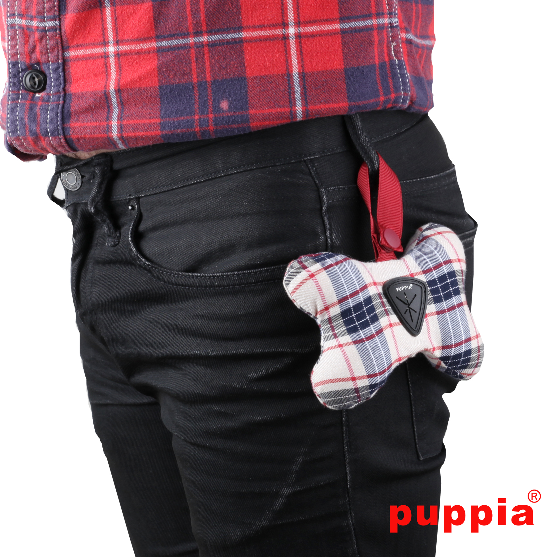 PUPPIA 骨形外出便袋包 (淺啡格紋, 深藍格紋) (WB1426)