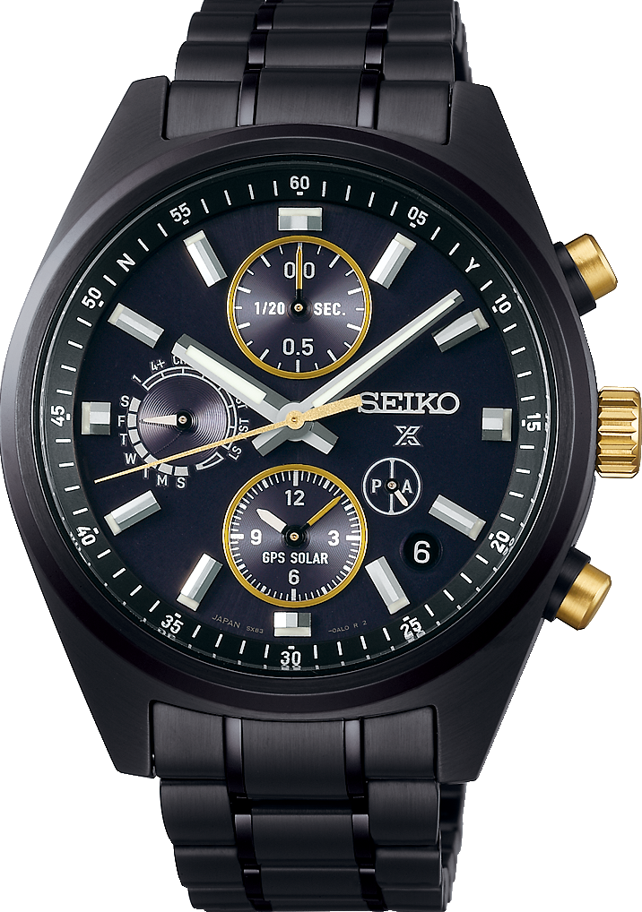 萬年鐘錶 -  Seiko Prospex GPS   100週年限量黑金配色太陽能衛星對時不鏽鋼錶帶男錶  SSH169J1 / 5X83-0AH0SD 錶徑42MM