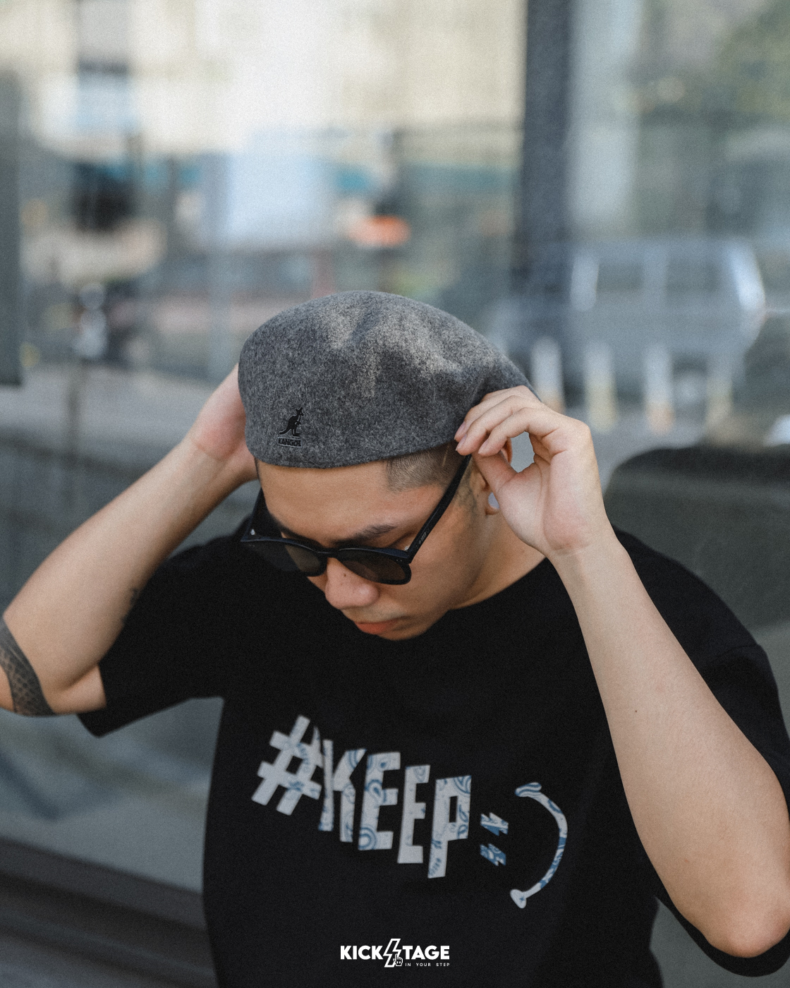 KANGOL 504 WOOL 駝色 灰色 刺繡 羊毛 鴨舌帽 小偷帽【W21A0258】