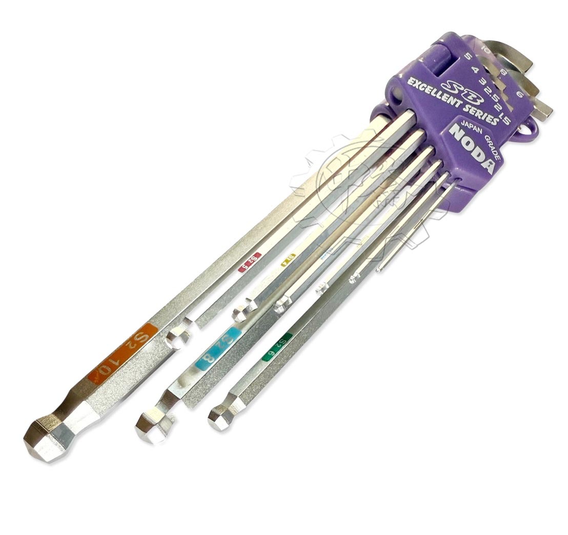 ＊中崙五金【附發票】NODA 特短六角板手組 套筒板手組 L型板手組 球型板手組 S2材質 TLS-9BSTC 台灣製