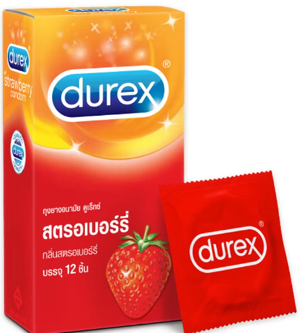 Durex杜蕾斯避孕套草莓味12個 裝