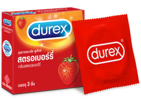 Durex杜蕾斯避孕套草莓味3個裝