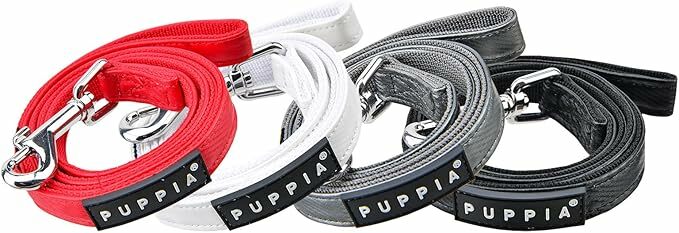 PUPPIA 仿皮牽繩 (灰色, 紅色) (M) (AL9346)