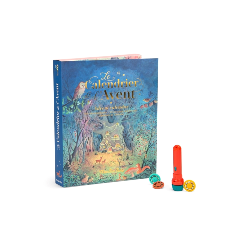 Moulin Roty 歡樂家庭聖誕倒數月曆投影禮盒