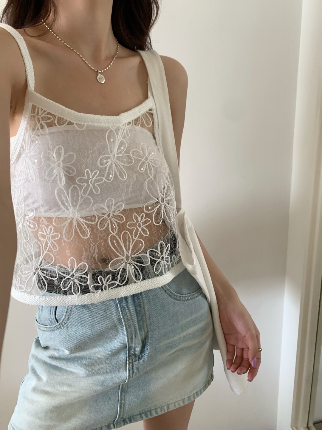 (GOAL)日系小花鏤空背心 HA6187