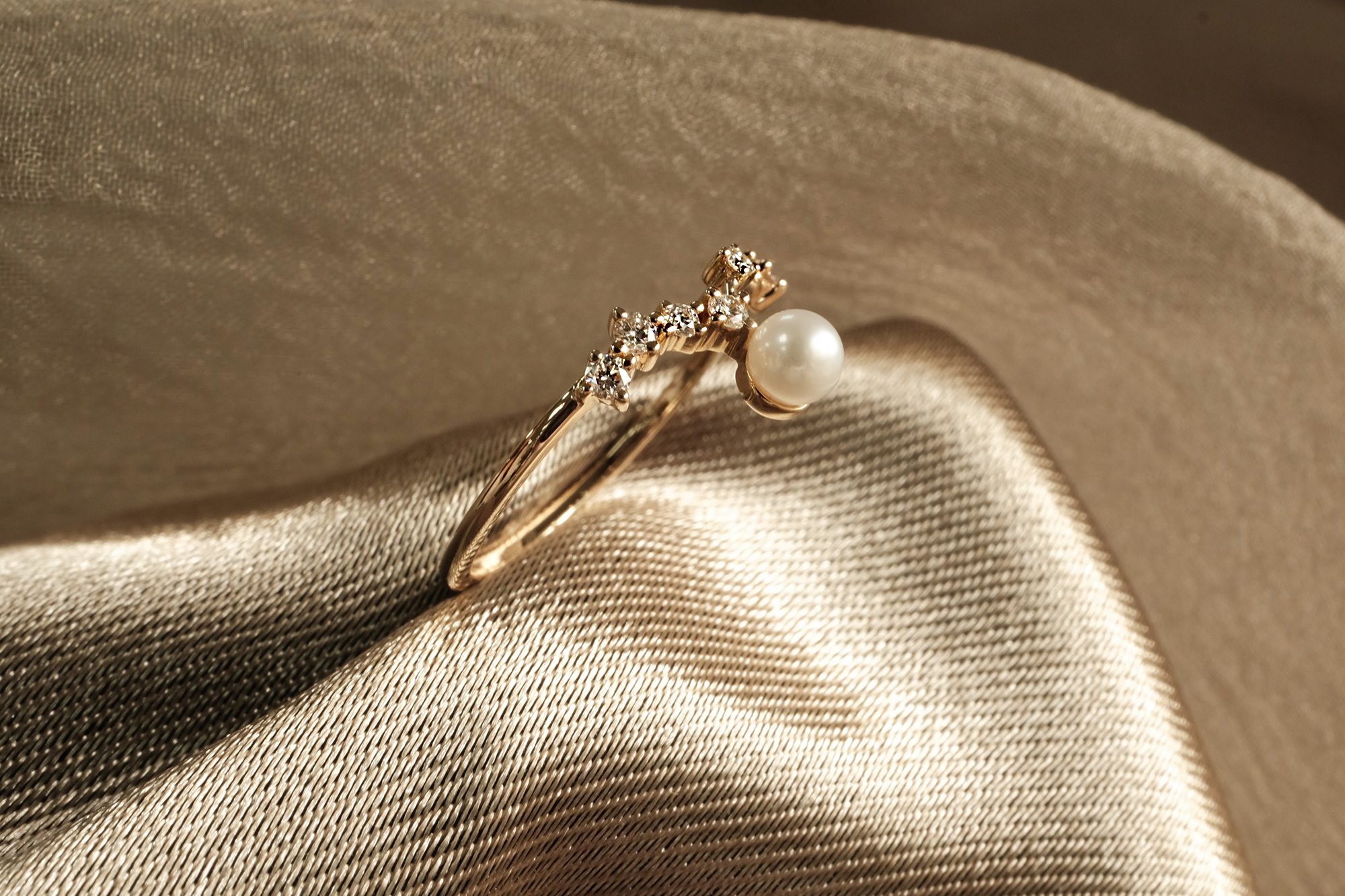 14K,純K,戒指,輕奢珠寶,天然鑽石,真鑽,天然珍珠