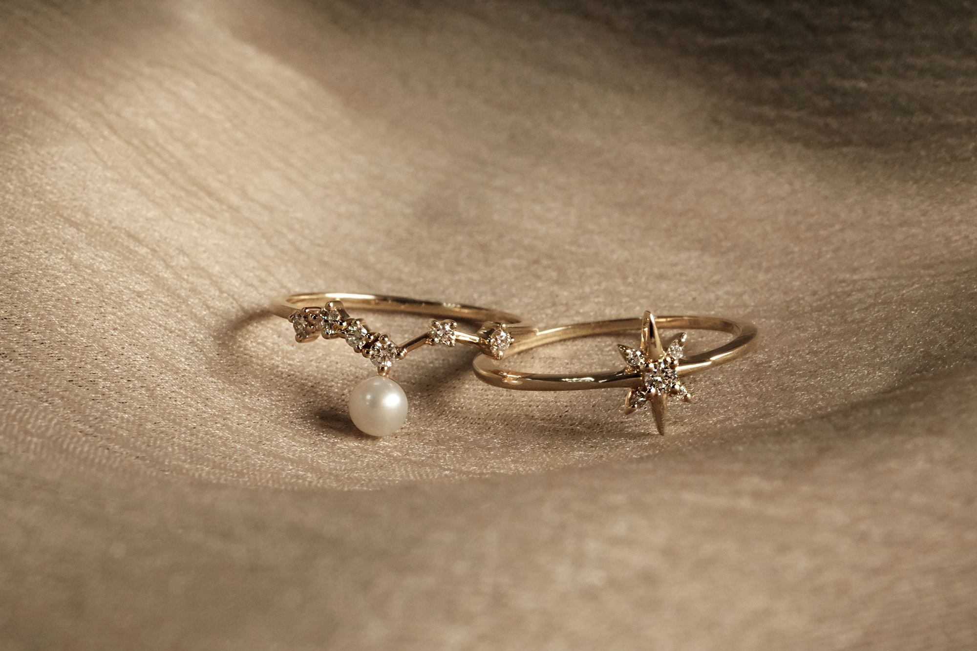 14K,純K,戒指,輕奢珠寶,天然鑽石,真鑽,天然珍珠