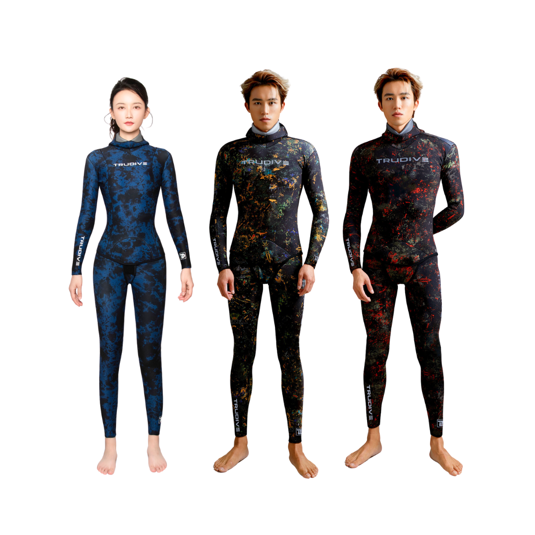 ※TRUDIVE【海之韻系列】鈦睿迷彩兩件式防寒衣3mm