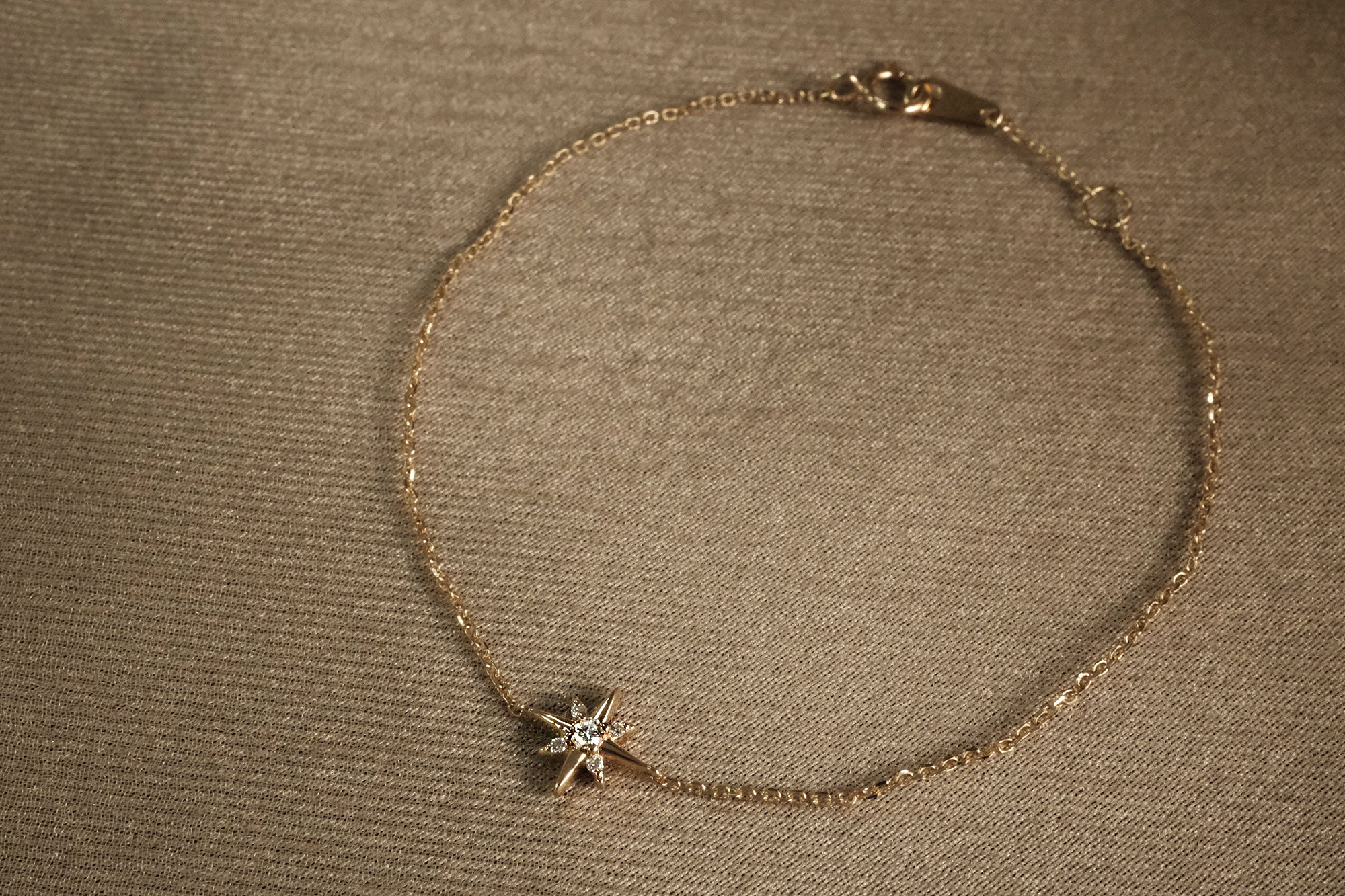 14K,純K,手鍊,輕奢珠寶,天然鑽石,真鑽,星芒,星星