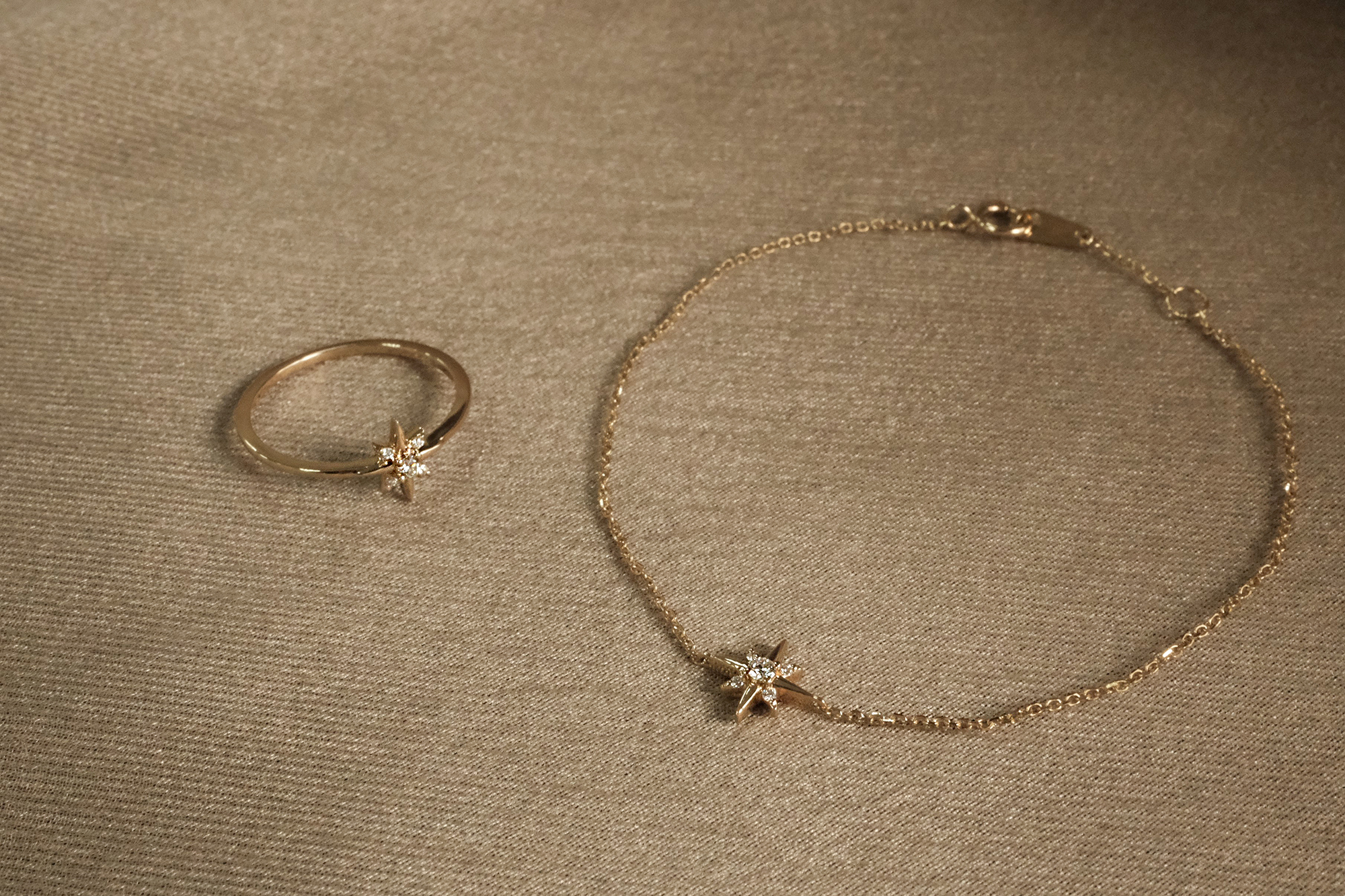 14K,純K,手鍊,輕奢珠寶,天然鑽石,真鑽,星芒,星星