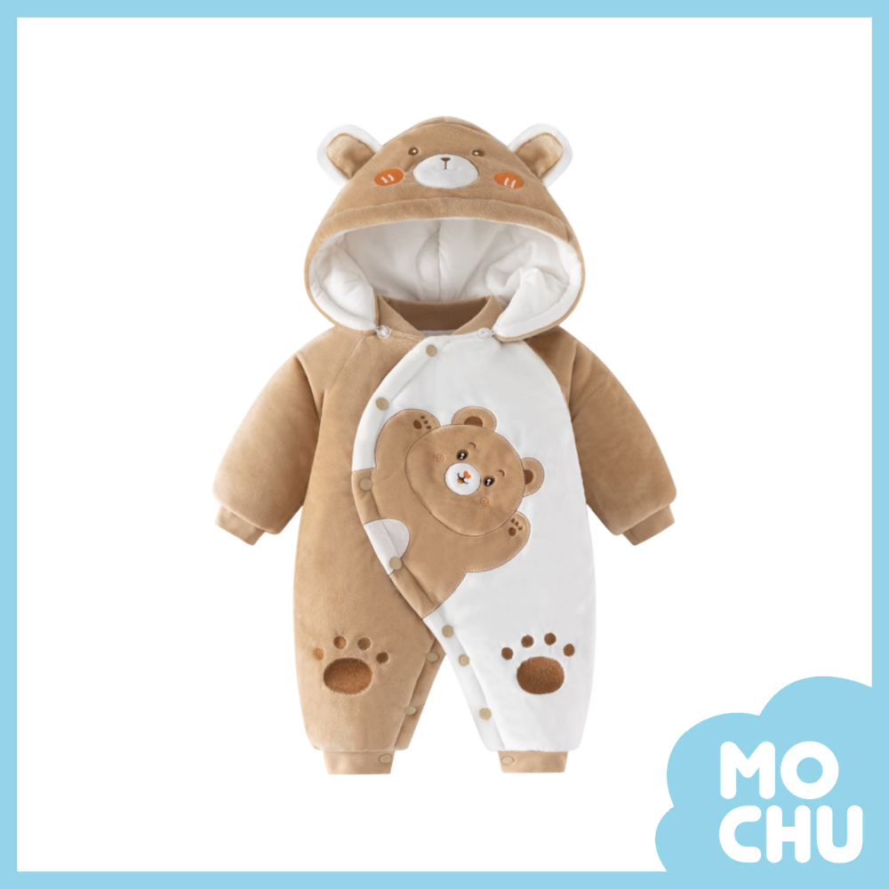 抱抱熊加絨加厚連身衣