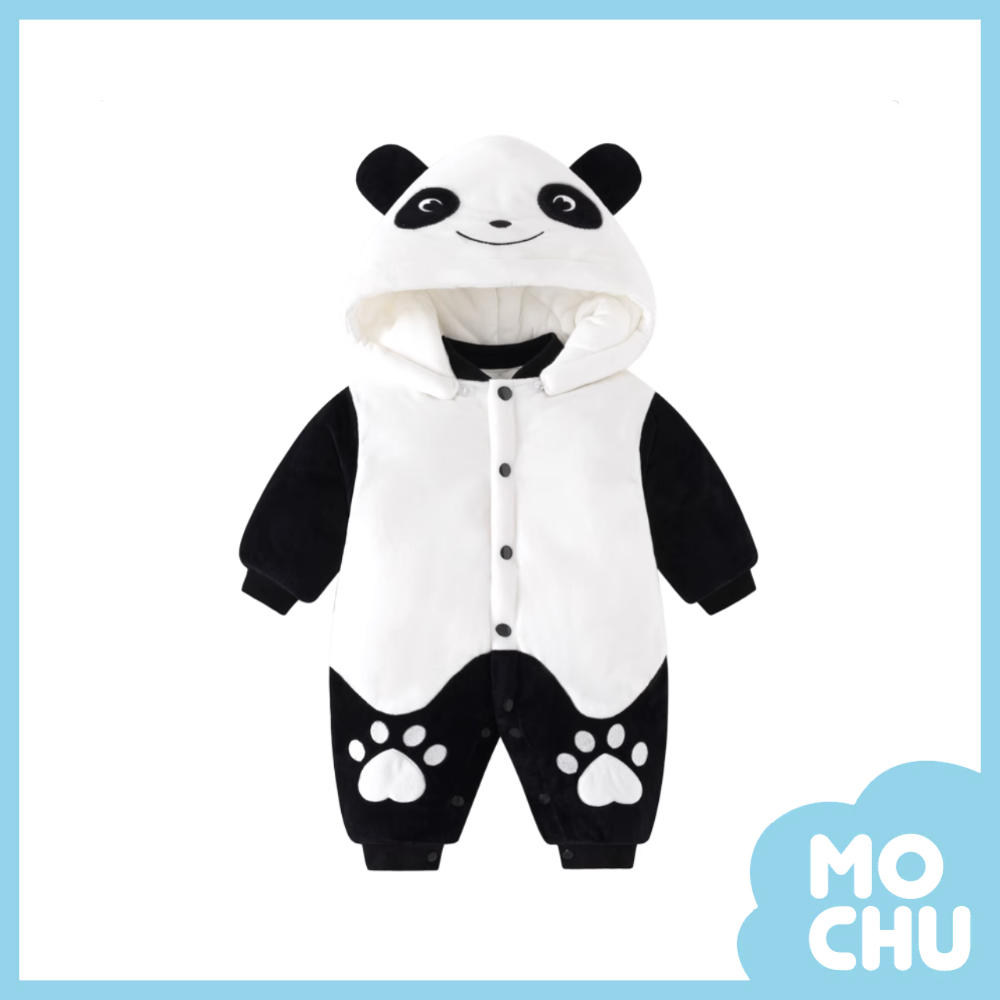 小熊貓加絨加厚連身衣