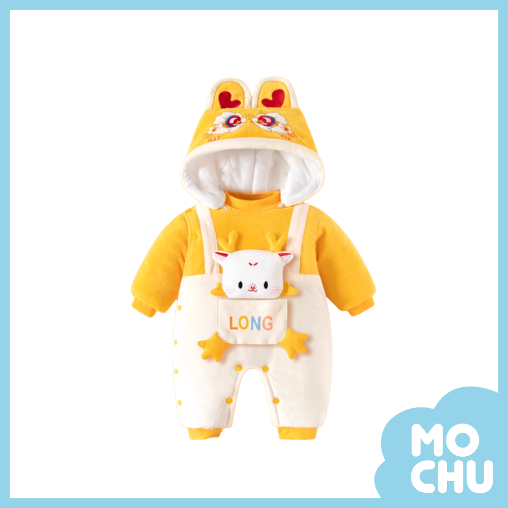 (59cm現貨)小萌龍加絨加厚連身衣