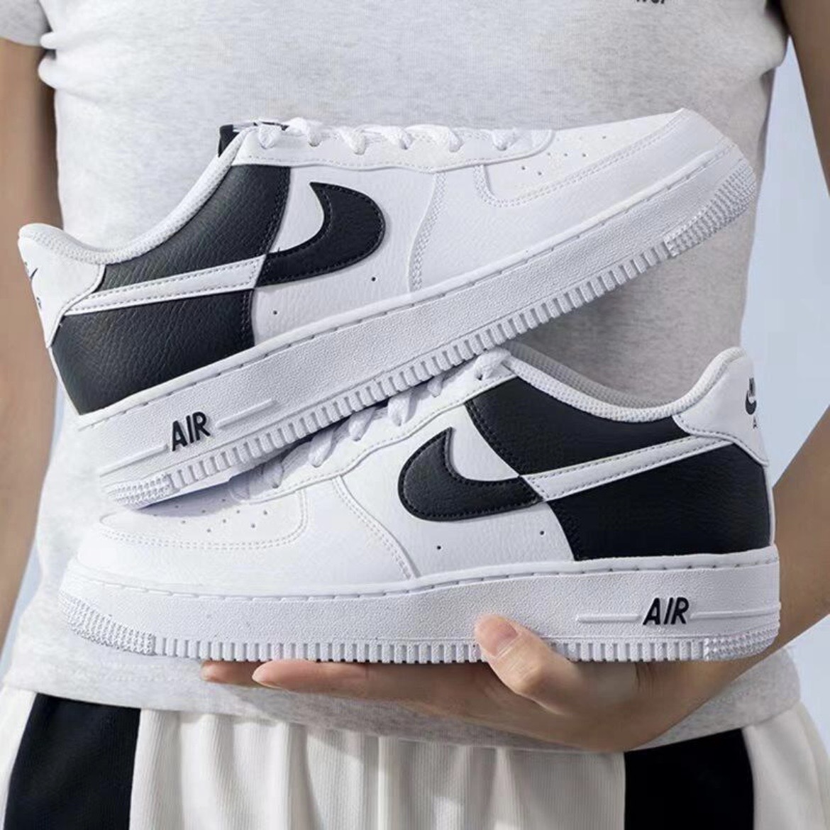 Nike AF1 Low (GS) 黑白斷勾 HF9096-100