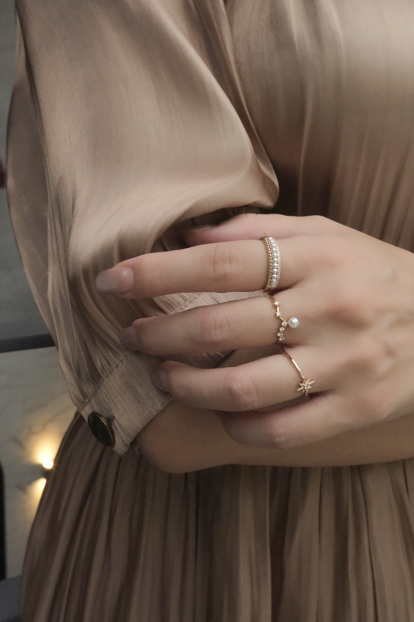 14K,純K,戒指,輕奢珠寶,天然鑽石,真鑽,星芒,星星