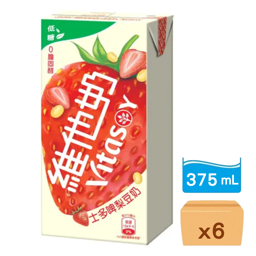 維他-低糖士多啤梨豆奶 375ml x 6包