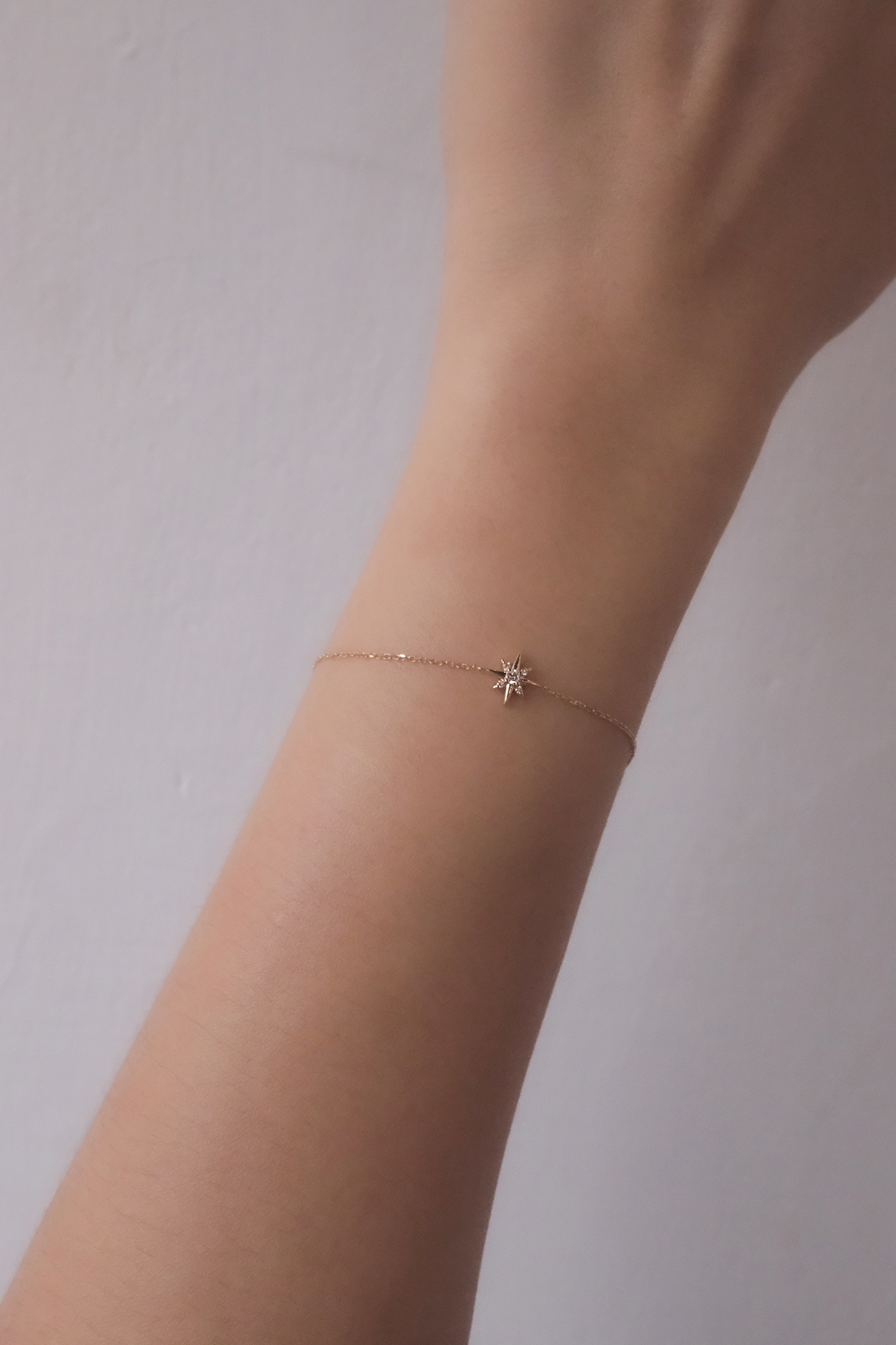 14K,純K,手鍊,輕奢珠寶,天然鑽石,真鑽,星芒,星星