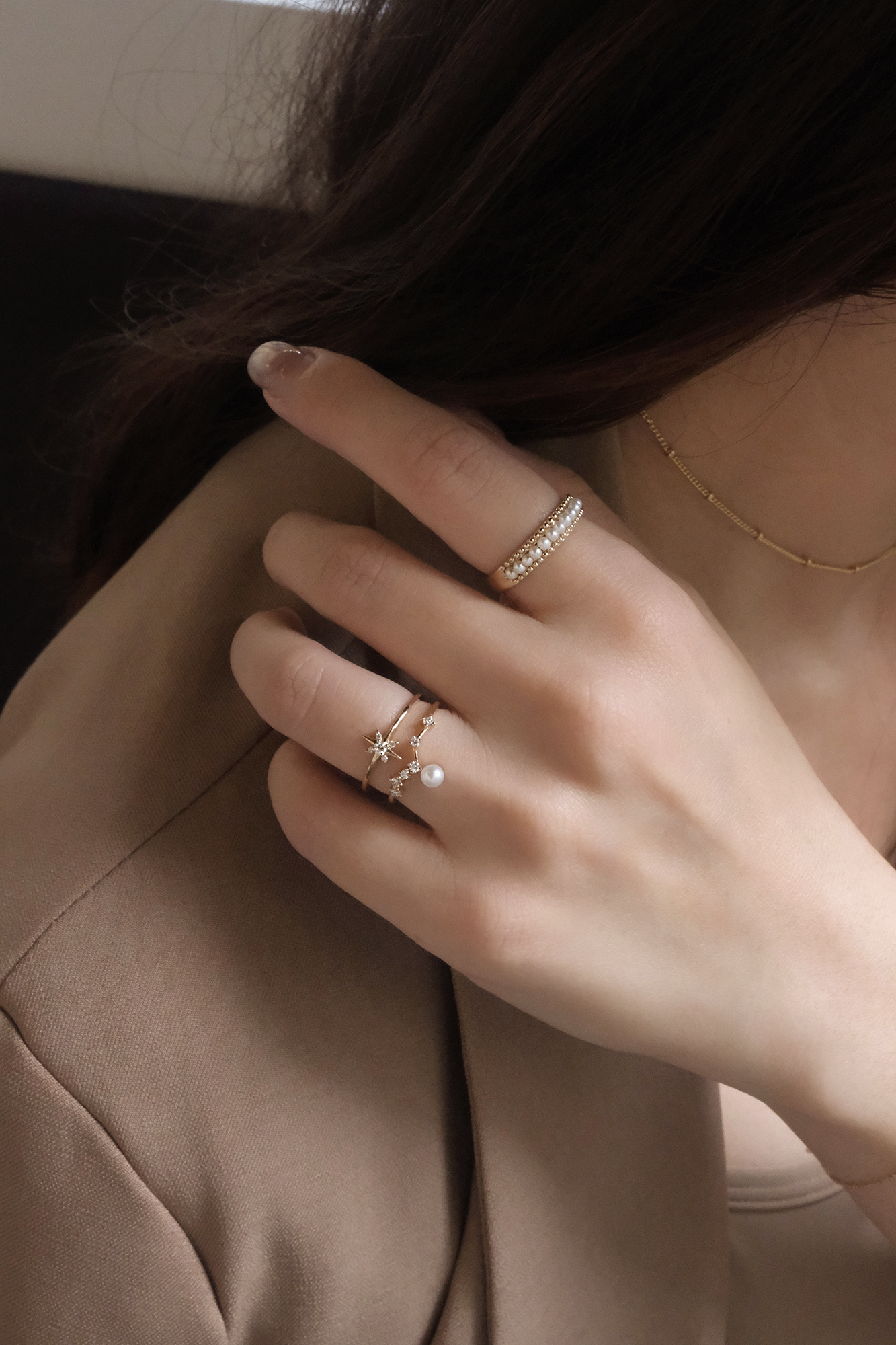 14K,天然珍珠,純K,戒指,輕奢珠寶