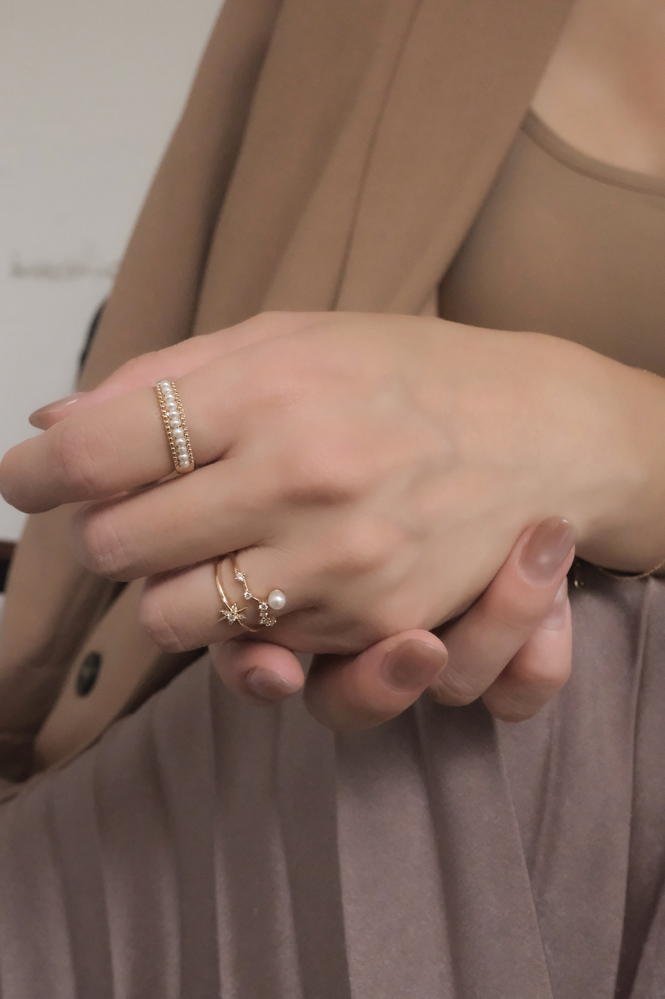 14K,天然珍珠,純K,戒指,輕奢珠寶