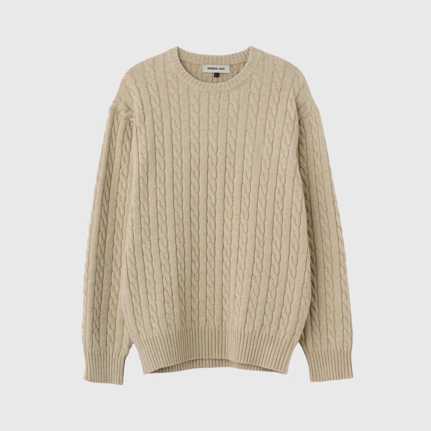 [GENERAL IDEA] MAN ESSENTIAL WOOL CABLE PULLOVER