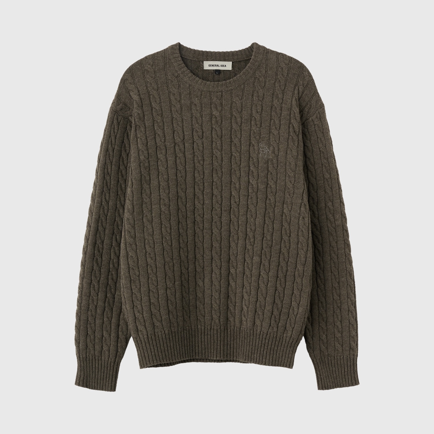 [GENERAL IDEA] MAN ESSENTIAL WOOL CABLE PULLOVER