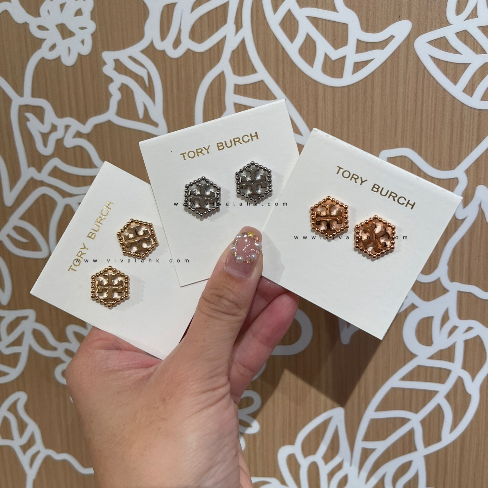 Tory Burch - Milgrain 六角形耳環 (84510)