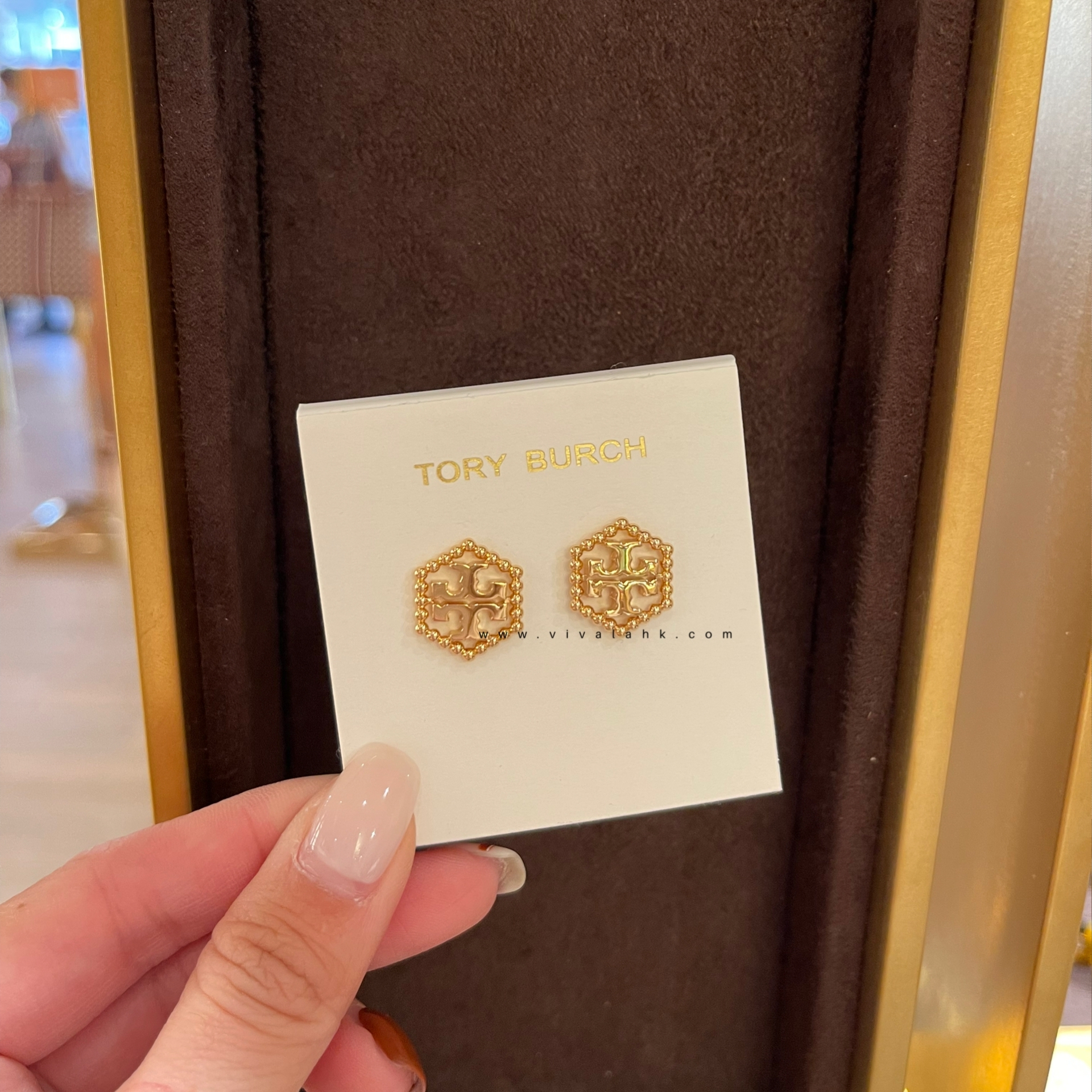 Tory Burch - Milgrain 六角形耳環 (84510)