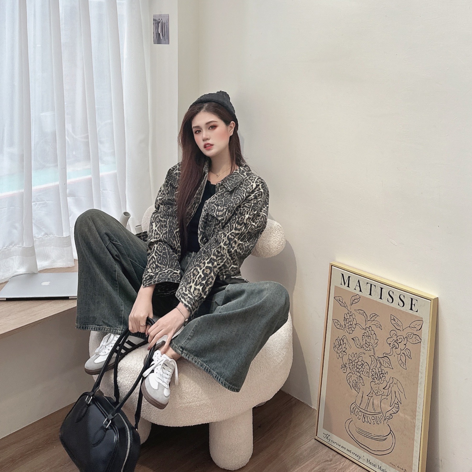 復古時髦豹紋外套/單一色