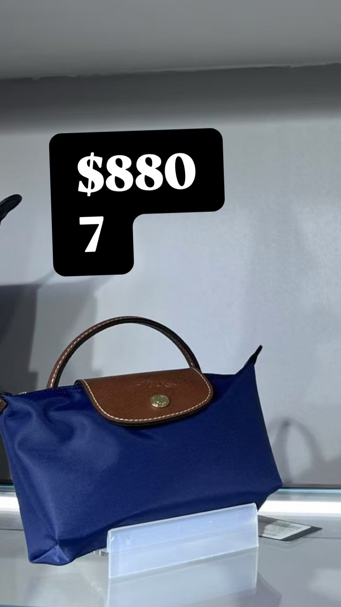 LONGCHAMP Mini 海軍藍餃子包-T