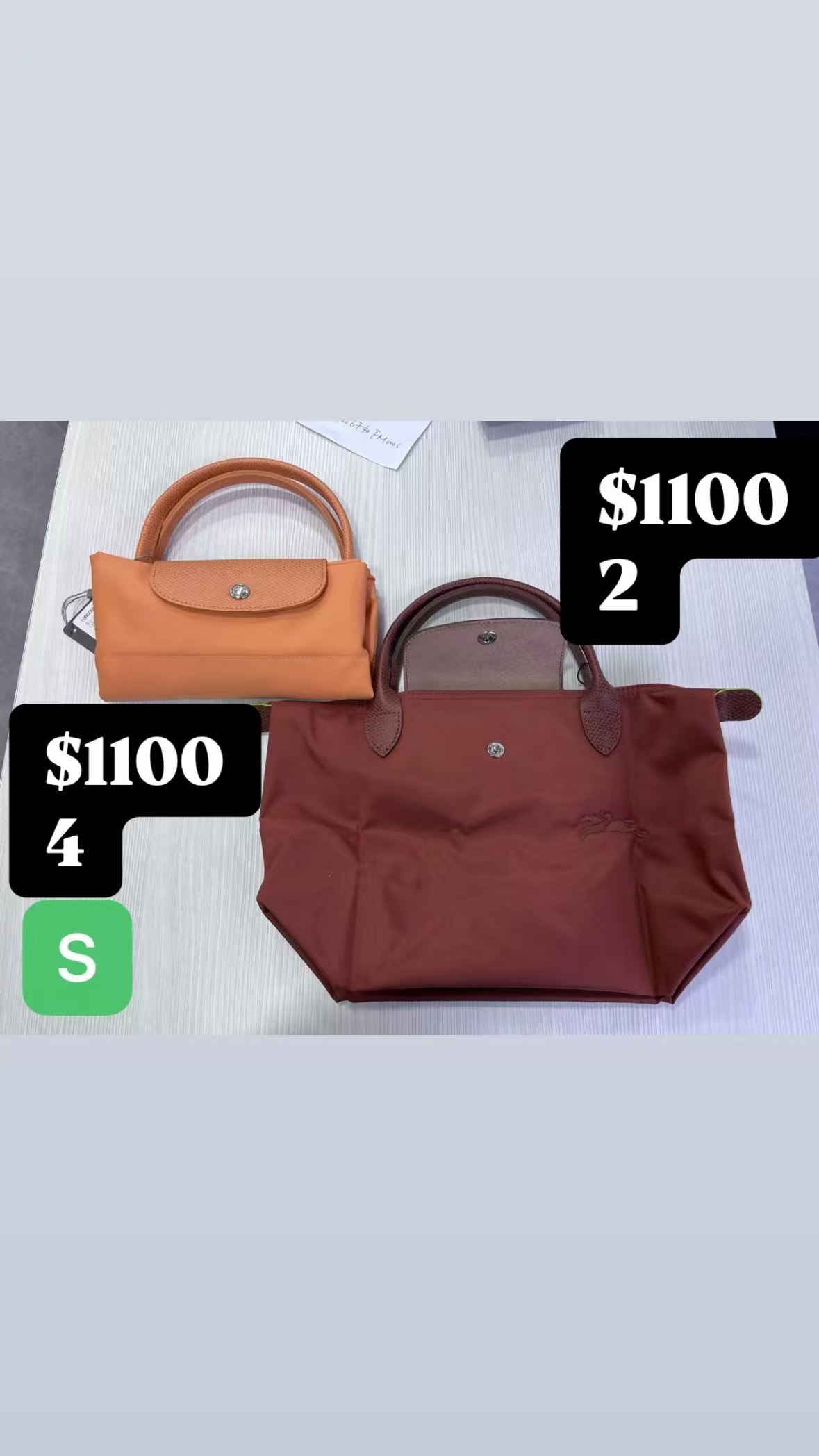 LONGCHAMP 橙色手提包-T