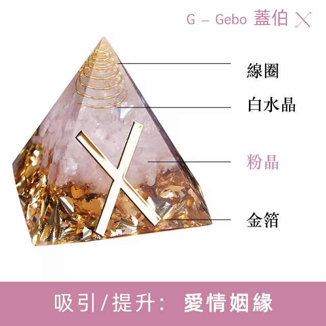 【能量金字塔】吸引/提升: 愛情姻緣｜盧恩符文x奧根水晶