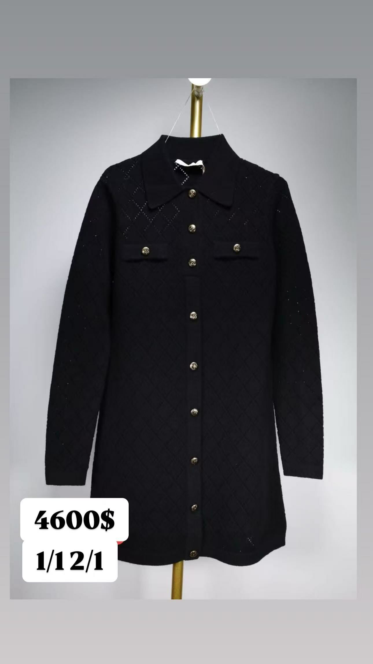 Zimmermann 黑色紐扣長款開衫-T