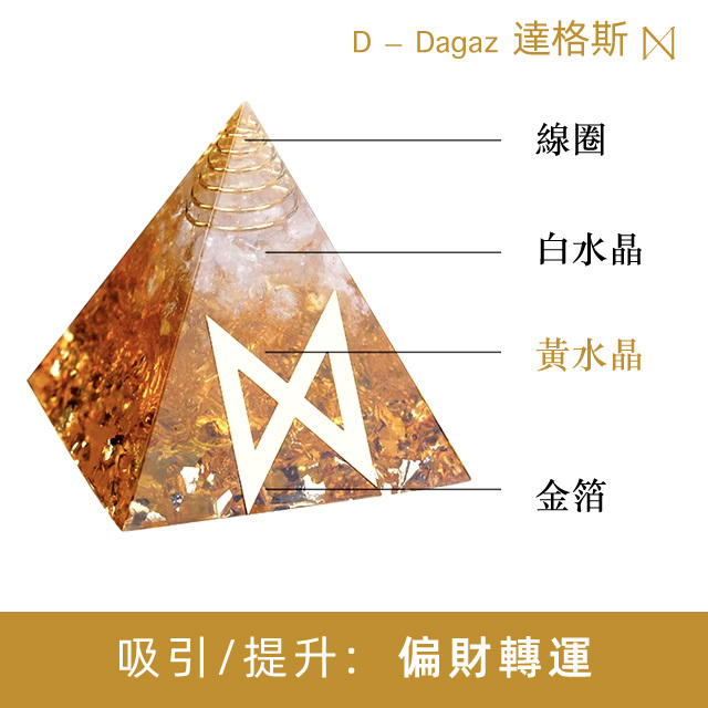 【能量金字塔】吸引/提升: 偏財轉運 ｜盧恩符文x奧根水晶