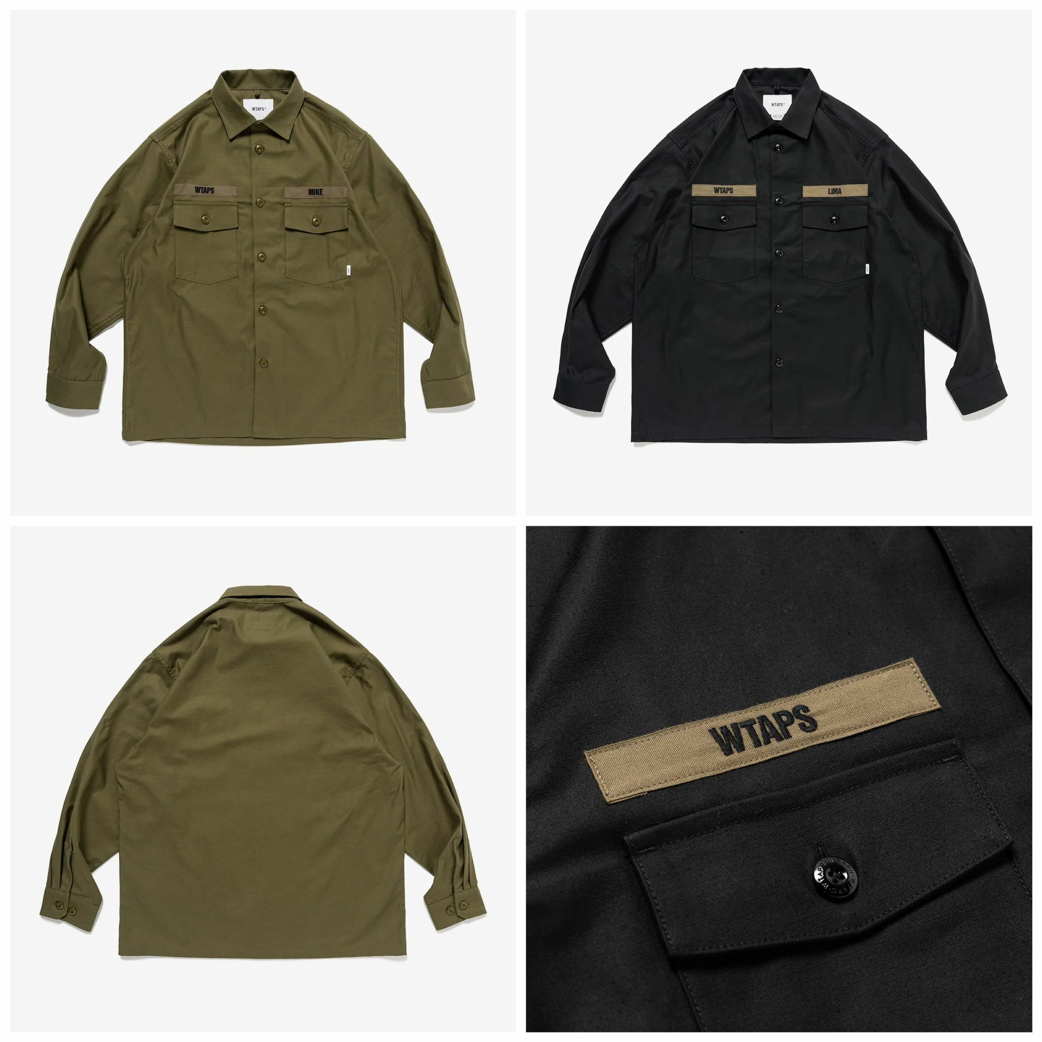 現貨} WTAPS CBW / LS / COTTON. SATIN 242WVDT-SHM01