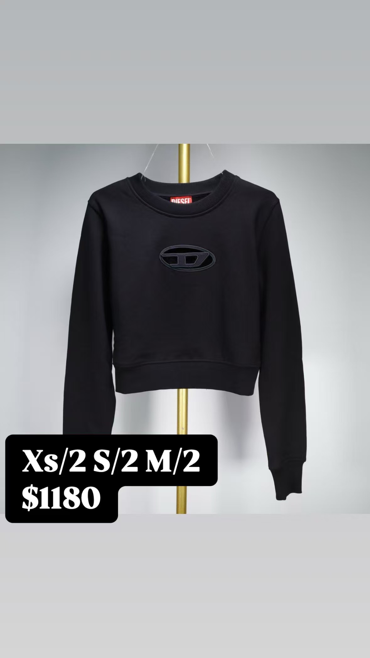 Diesel 黑色黑色LOGO衛衣-T