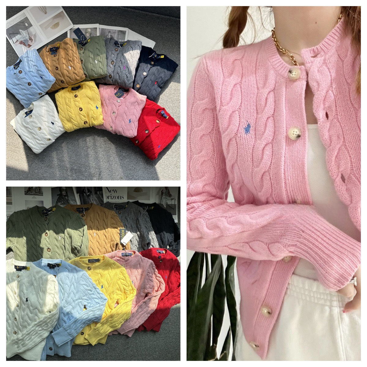 🌈Ral*ph Lau*ren 秋冬刺繡開胸冷外套-23007587