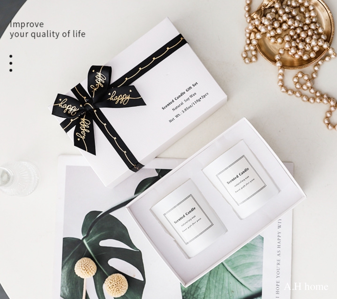 【ＡＨ024】純白優雅 天然大豆蠟/香氛蠟燭禮盒