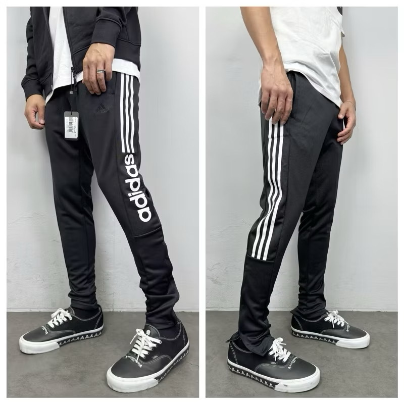 Adidas 愛迪達 窄管 修身 褲腳拉鍊 三線褲 運動褲 長褲