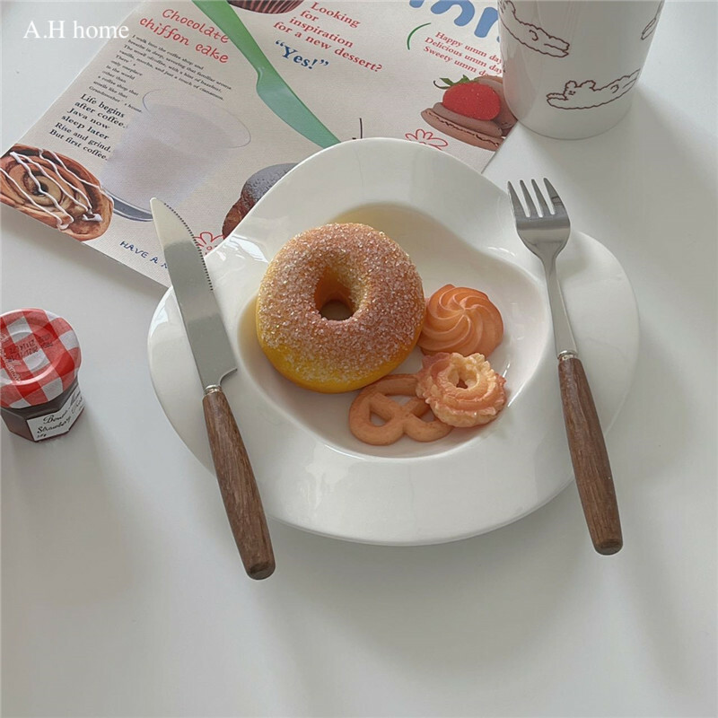 【ＡＨ590】韓國ins復古原木不銹鋼餐具