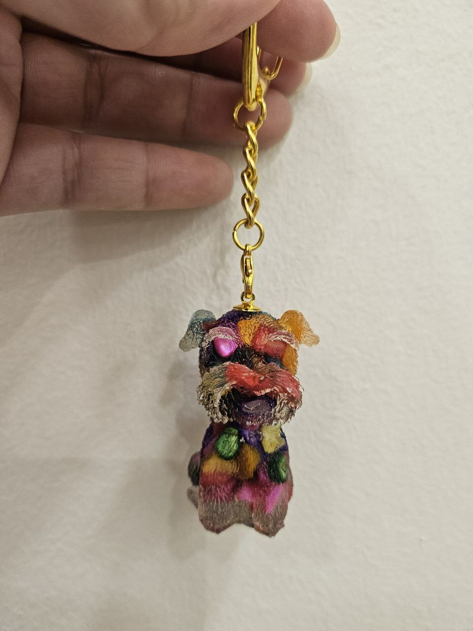 [S] GEMZ & CO BFG MINI RAINBOW SHELL SCHNAUZER KEYCHAIN, X51 (X51)
