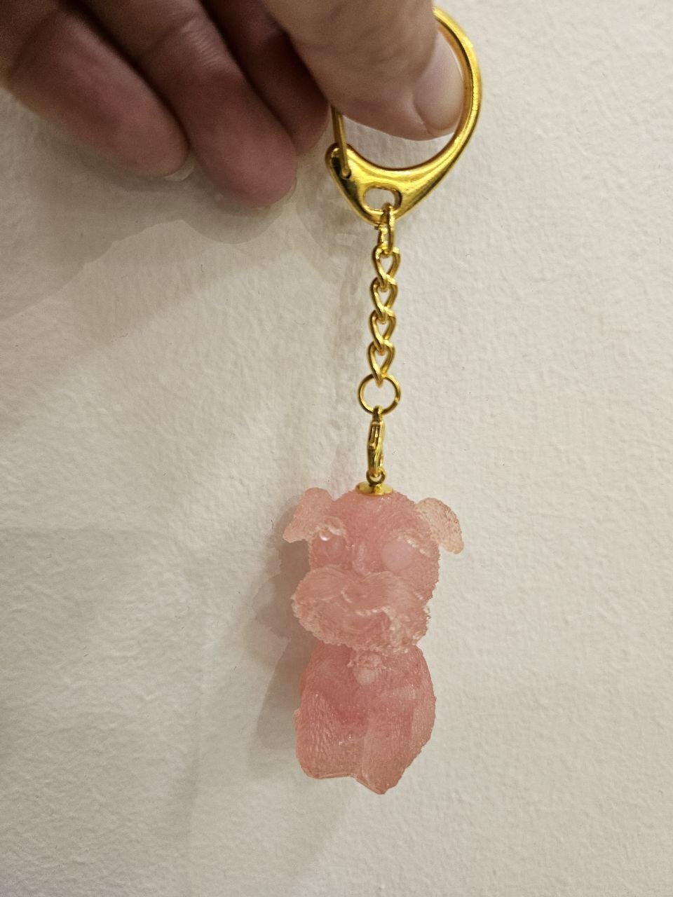 [S] GEMZ & CO BFG MINI PINK CRYSTAL SCHNAUZER KEYCHAIN, X52 (X52)