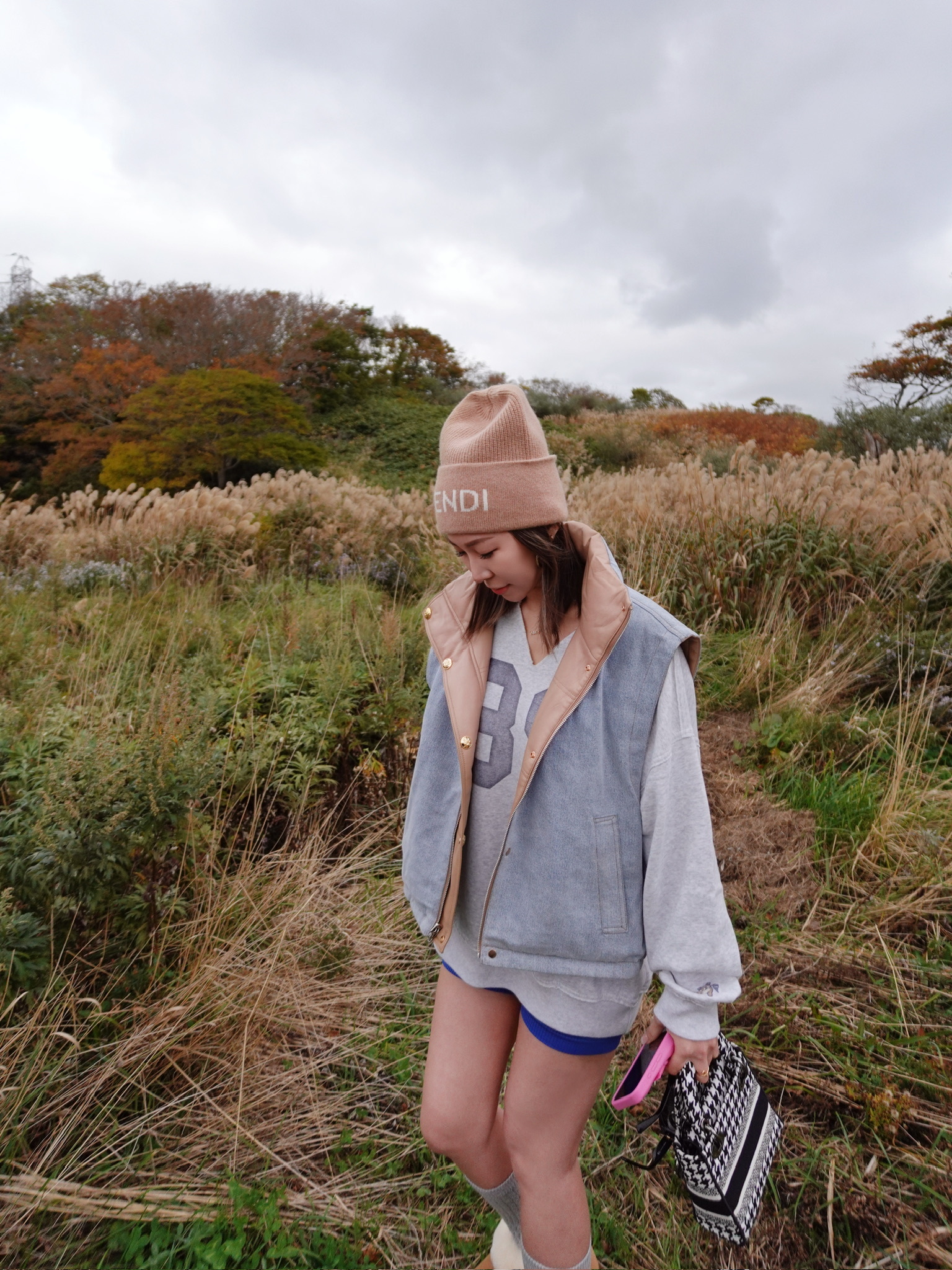 高級洗水牛仔x PU 絲棉外套