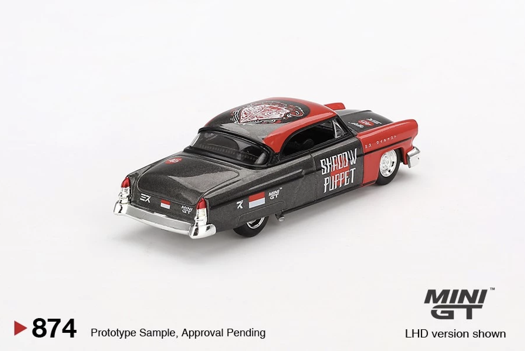 【預訂】Mini GT #874 Lincoln Capri Hot Rod 1954 "Shadow Puppet" MINI GT x MIZU Diecast 2024